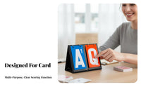 Clear Numbers Tabletop Score Flipper Easy to Read Two-sidedSided Card Game Scorer Foldable Design Flip Scoreboard Waterproof for Seniors, Tournaments, Parties