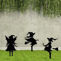 Halloween Iron Witch Ground Insert Garden Decoration