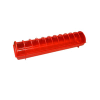 Fowl Feeding Trough Easy to Clean Chicken Feeder with Basin Low-Profile for Coop