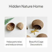 Palm Husk Hamster Hideout Natural Small Pet Cave Den