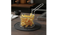 Stainless Steel Chip Basket Long Handle Wire Mesh Food Holder Kitchen Utensil for Home Cooks, Restaurant