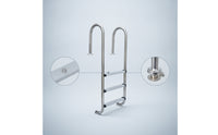 Stainless Steel Pool Ladder Rust Resistant Pool Ladder with Non-Slip Steps Rustproof for Homeowners, Hotel Owners, Backyard