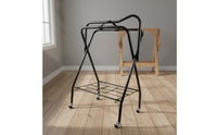 Heavies Duty Saddle Rack Cart Space-Saving Folding Saddle Rack Extra Hooks for Stable
