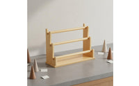 Solid Wood Tiered Bracelet Display Rack 2 Tier Wooden Jewelry Stand Multi-Purpose Desk Jewelry Organizer Tangle Tangle-Resistant for Vanity, Dresser
