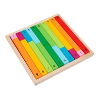 Hands-On Learning Wooden Fraction Strips Color Recognition Colored Counting Sticks Montessori Math Game for Preschoolers, Kindergarteners, Toddlers, Classroom, Homeschool, Playroom