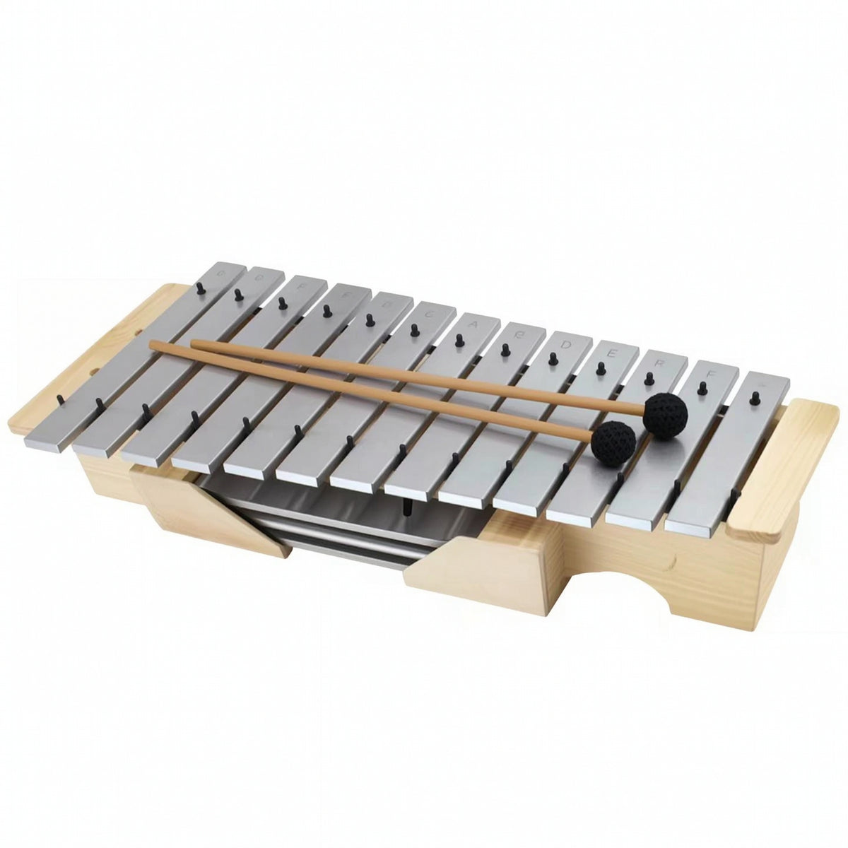 Glockenspiel with Mallets Tabletop Glockenspiel Portable Metallophone for Students, Home Practice