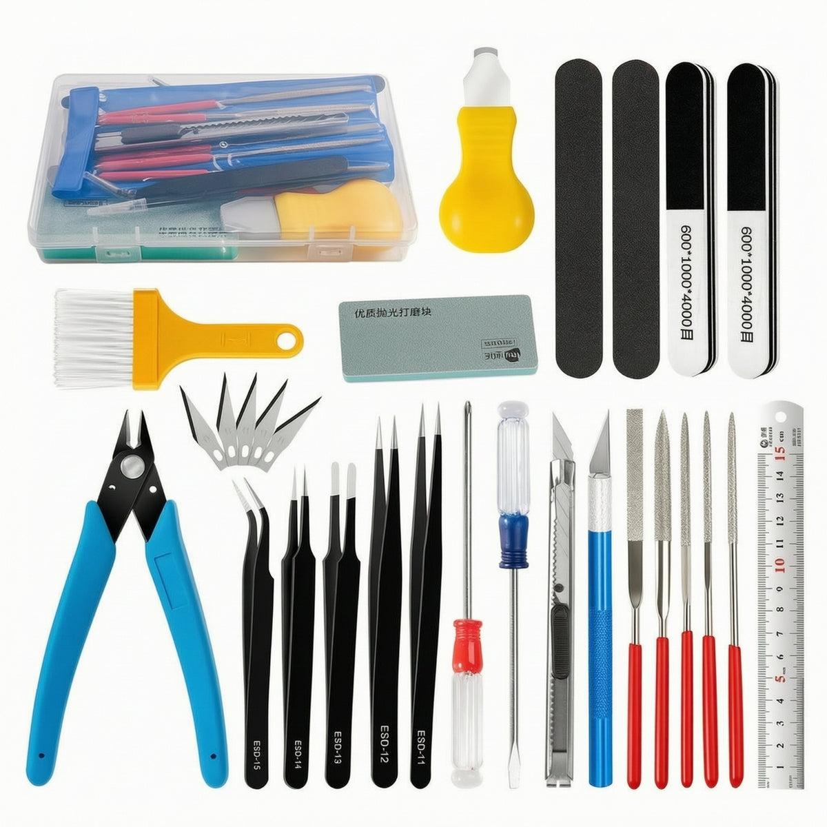 28 Pieces Precision Gundam Tool Kit Multifunctional Model Tools Kit Portable Model Building Tool Set Practical for Beginners