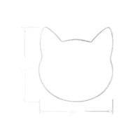 Transparent Cat Face Acrylic Palette with Floral Pattern