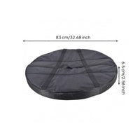 Shock-Absorbing Gong Bag Oxford Cloth Padded Gong Bag Black Circular Carry Case Lined