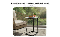 Nordic and design Semi-circular designd Side Table Minimalist Design Household Furniture Space-Saving Multi-Functional for Apartment Dwellers, property owners, TV controller Workers, Living Room, Beside Sofa, Small areas, Home Office