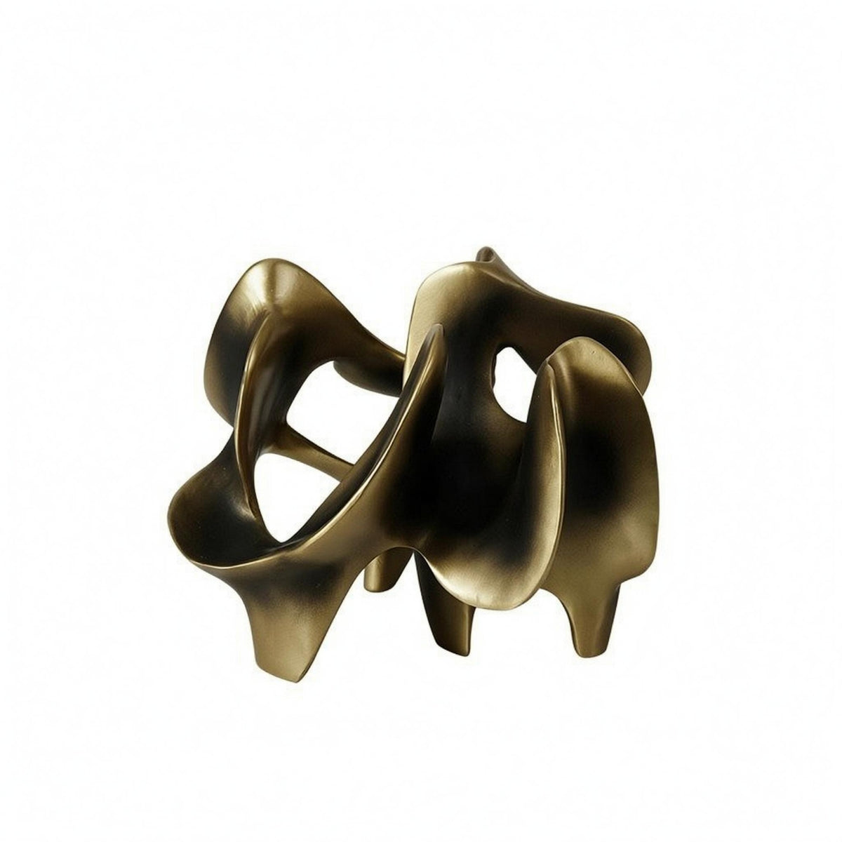 Geometric Metal Sculpture Easy to Clean Hollow Sculpture Decor Anti-Rust for Home Display