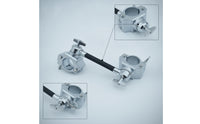 Secure Drum Rack Connector Clamp Modular Tube Clamp with Connecting Rod Sturdy Hardware Stable for Drummers