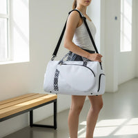 Large Capacity Badminton Racket Bag Portable Wet Dry Separation Bag Lightweight Easy to Clean for Training