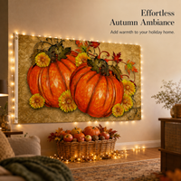 Thanksgiving Harvest Photography Backdrop Wall Tapestry for Indoor Decoration 150x90cm