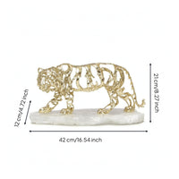Tiger Figurine Ornament Openwork Collectible Art Gift Sculptural Desk Decor for Desktop