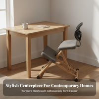 Posture Correction Study Chair Thick Padded Cushion Posture Correction Chair Comfortable Cushions Adjustable Kneeling Stool for Children, Adults, Home
