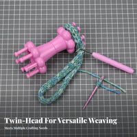 3 Pieces Bracelet Weaving Tool Easy to Use Double Headed Yarn Crafting Tool Spool Loom 2 Sizes Knitting Tool Includes