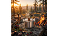 4 Pieces Camping Cookware Kit Resistant Camping Pot Set Outdoor Use Portable Cooktop Cookware for Campers