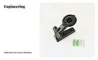 Wide Compatibility Pan Tilt Camera Bracket Long-Lasting Plastic Adjustable Camera Wall Mount Easy to Install for Indoor