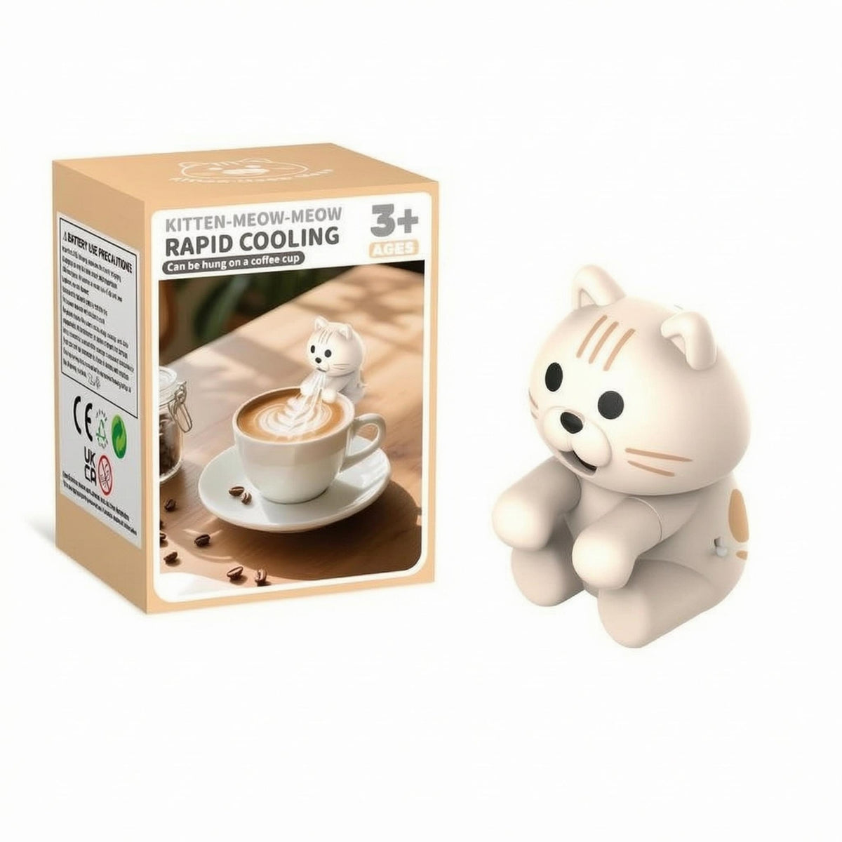 Cute USB Rechargeable Cup Fan Decorative Cup Rim Fan Compact