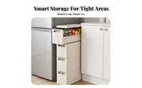 Space-Saving Narrow Gap Cabinet Slim Design Household Storage Multi-Tier Drawer Unit Wheeled for Apartment Dwellers, Homeowners, Small Spaces, Kitchen, Bathroom, Dorm Room