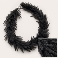 Christmas and Halloween Garland Decorations - White Christmas Pine Garland and Black Halloween Garland