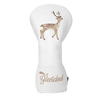 Shielding Embroidered Deer Headcover Synthetic Leather Course Wood Cover Secure Fit for Golfers
