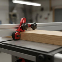 Anodized Aluminum Single-Way Roller Featherboard Anti-Kickback Router Table Featherboard Even Feeding Roller Stock Guide Precise Cuts for Woodworkers, DIYers, Miter Slot