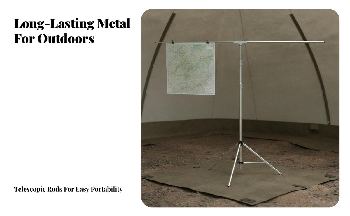 Portable Telescopic Map Stand Multi-Purpose Camping Screen Stand Foldable Display Tripod for Teachers, Exhibitors, Presenters, Exhibitions, Outdoor, Classroom, Office