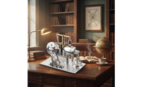 Electricity Generation Stirling Engine Copper Plunger Cylinder Stirling Engine Generator Model Educational Alcohol Lamp Metal Build for Hobbyists, Science Students, Desk, Classroom