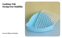 Small Creature Corner Toilet Detachable Mesh Triangle Pet Potty Triangle Potty Guide Removable Grate Corner Litter Box Sturdy