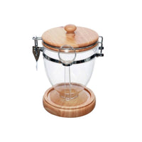 Countertop Canister with Clamp Lid Sealed Clamp-Lid Jar Transparent Clear Canister Round for Kitchen
