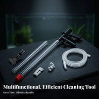 Debris Suction Tool Long Outlet Hose Reach Deep Corners for Glass Tanks