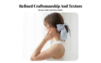 Double Tier Knot Hair Fastener Elegant Design Double Tier Knot Barrette Soft and Comfortable Easy to Use for Women, Parties