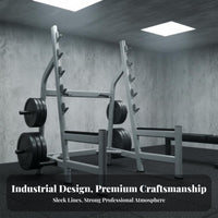 Squat Rack Commercial Grade Bench Press Rack Heavy Duty Multi-Function Weightlifting Stand for Bodybuilders, Powerlifters, Home Gym