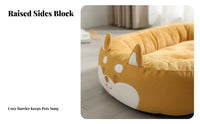 All-Season Use Large Dog Bed Removable Cover Washable Dog Lounger Warm and Cozy Supportive Edge Pet Bed Supportive Filling for Medium Dogs