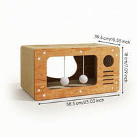 Cat House with Scratching Board Multi-Functional Pet Furniture Sturdy for Cats