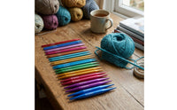 Organized Interchangeable Knitting Needle Kit Compact Circular Knitting Needle Set Smooth Sturdy for Crafters, Travel