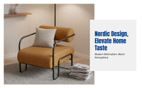 Nordic Designer Iron Lounge Chair, Minimalist Recliner, Modern Sofa for Living Room, Bedroom, Balcony