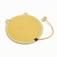 Circular Cat Scratch Mat Woven Cat Scratcher Mat Braided Scratching Board Long-Lasting for Kittens