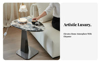 Minimalist aesthetic Irregular Stsingle Top Table Modern Design Living Room Furniture Creative Shape Accent Piece space-saving Size for Homeowners, Apartment Dwellers, Bedroom, Small Spaces, Reception Area, Office