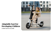 Padded Cushion Electric Scooter Baby Safety Seat Shock Absorbing Foldable Electric Bike Child Seat Sturdy Steel Frame for Children