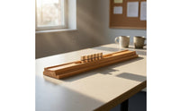 Grooved Mahjong Push Rack Rectangular Wooden Mahjong Rack Effortless Sliding Table Game Gear Strong Fasteners