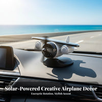 No Charging Required Solar Airplane Car Ornament Sun Exposure Resistant Rotating Propeller Dashboard Decoration Quiet Operation for Drivers
