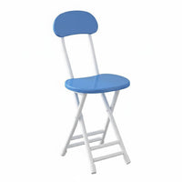 Foldable Design Portable Backrest Seat Space-Saving Folding Chair Lightweight Collapsible Stool No Assembly Required for Street Vendors, Homeowners, Dormitory, Dining Room, Small Apartments, Outdoor Events