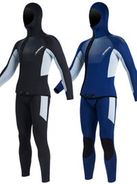5MM保暖潜水服分体连帽加厚潜水衣男自由深潜赶海渔猎服防寒湿衣