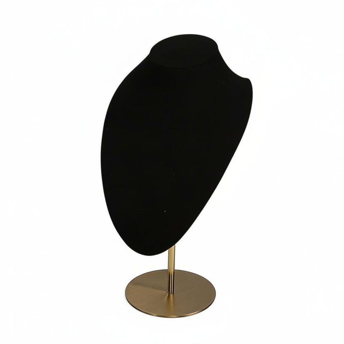 Pendant Display Stand Soft Textile Finish Necklace Display Bust Stable Metal Base Mannequin Necklace Stand for Photographers, Showcase