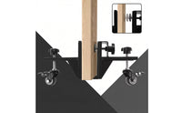 2 Pieces Door Installation Door Carrier Clamp-on Doors Carrier with Wheel Rolling Hardware for Home Improvers, Home Remodeling