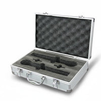 Aluminum Audio Device Travel Case Portable Wireless Audio Device Carrying Case Aluminum Briefcase Shock Absorbing for Stage