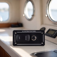 Marine Bilge Pump Switch Panel Manual Auto DC Distribution Panel with Switch Compact Rectangular for Helm